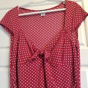 Le Chateau XL polka dot sweetheart dress
